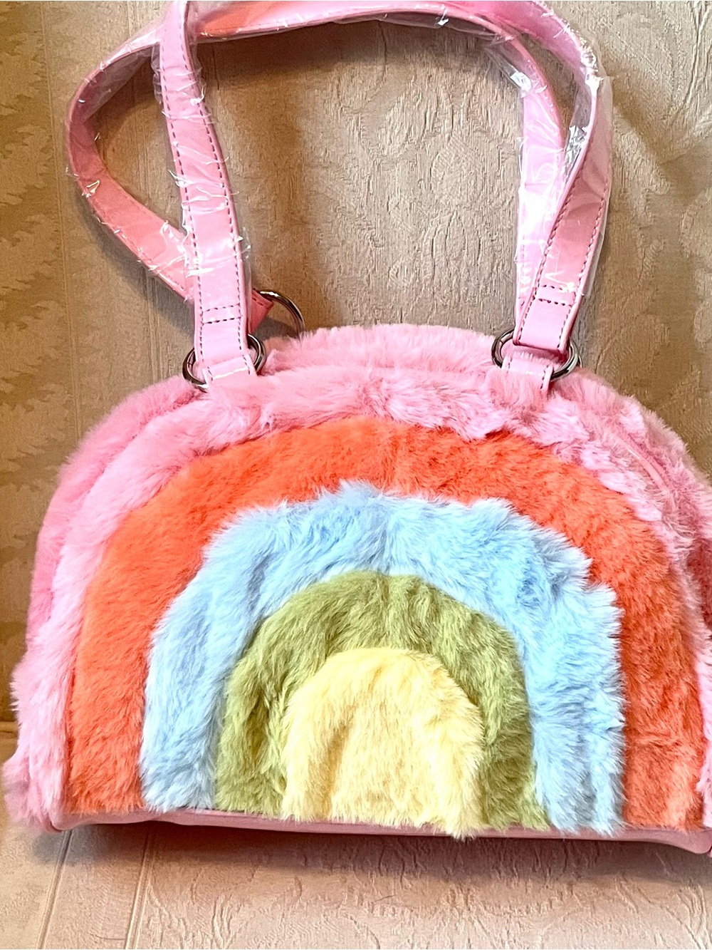 SPECTRUM CREAMSICLE FAUX FUR HANDBAG NEW-SOLD OUT